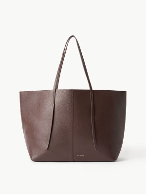 Sacs By Malene Birger Abilla Leather Tote Cafe | FR_BB13546