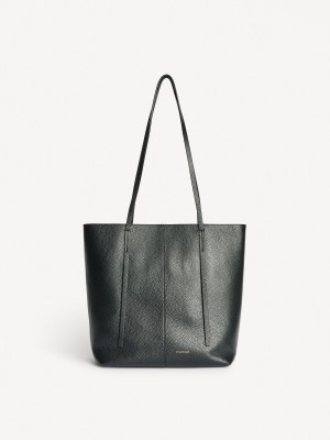 Sacs By Malene Birger Abilso Leather Tote Noir | FR_BB49410