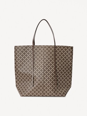 Sacs By Malene Birger Abrille Printed Tote Marron | FR_BB74327