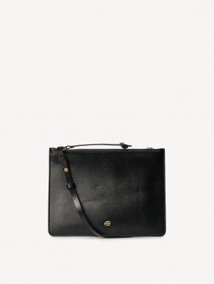 Sacs By Malene Birger Aya Leather Purse Noir | FR_BB32034