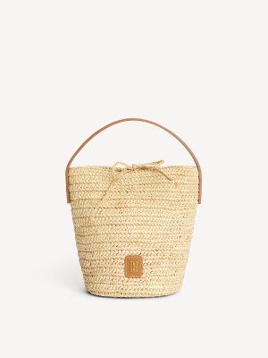 Sacs By Malene Birger Pammas Straw Handbag Noir | FR_BB78575