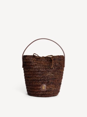 Sacs By Malene Birger Pammas Straw Handbag Bison | FR_BB68525