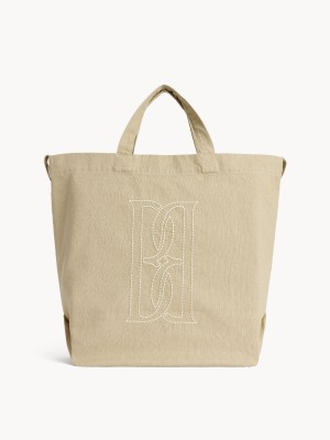 Sacs By Malene Birger Shayan Organic Cotton Tote Oyster Gray | FR_BB39575