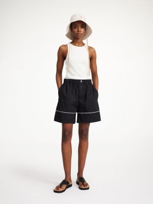Short By Malene Birger Siara Organic Cotton Noir | FR_BB38323