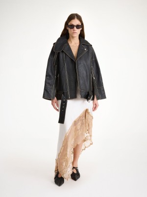 Vestes By Malene Birger Beatrisse Leather Noir | FR_BB30357