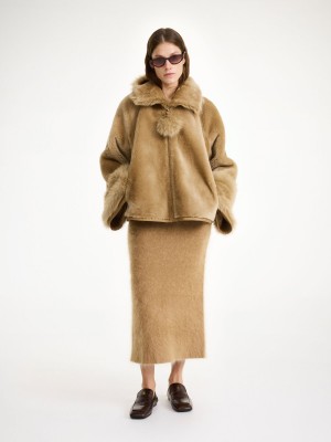 Vestes By Malene Birger Odellies Shearling Tannin | FR_BB89188
