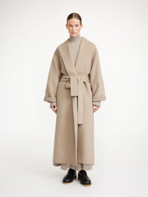 Vestes By Malene Birger Trullem Wool Grise Marron | FR_BB59506